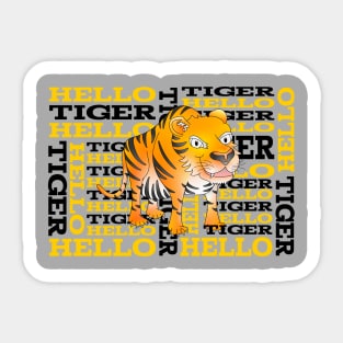 Hello Tiger Sticker